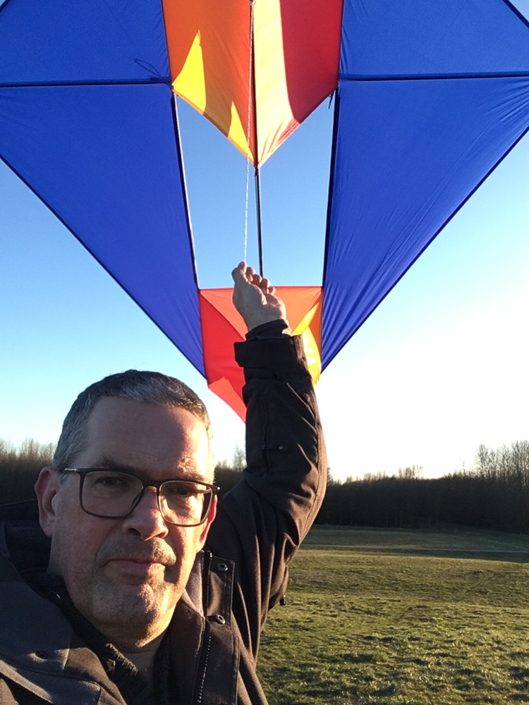 French Military Kite,Millie,Chikara: Blue, Red, Orange, Ocher