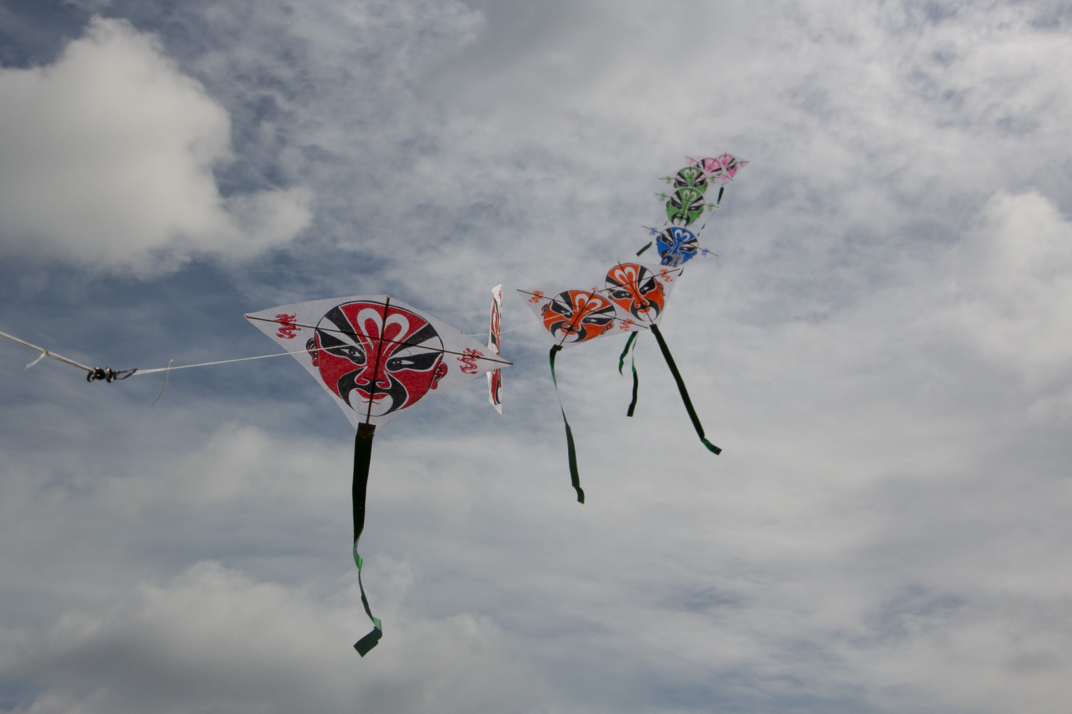 Chinese Kite train 2,Beijing Opera Faces,Tissue papier